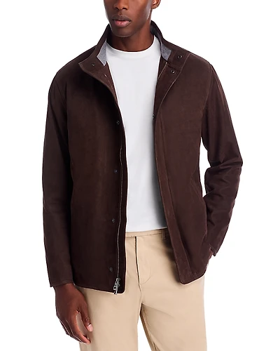 Peter Millar Norwalk Nubuck Leather Coat