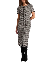 Santorelli Cass Midi Modern Tweed Sheath Dress
