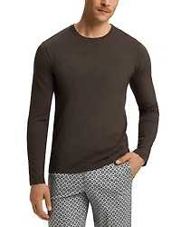 Hanro Cotton Solid Long Sleeve Pajama Tee