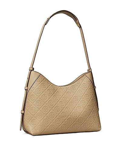 Tory Burch T Monogram Soft Pebble Medium Shoulder Bag