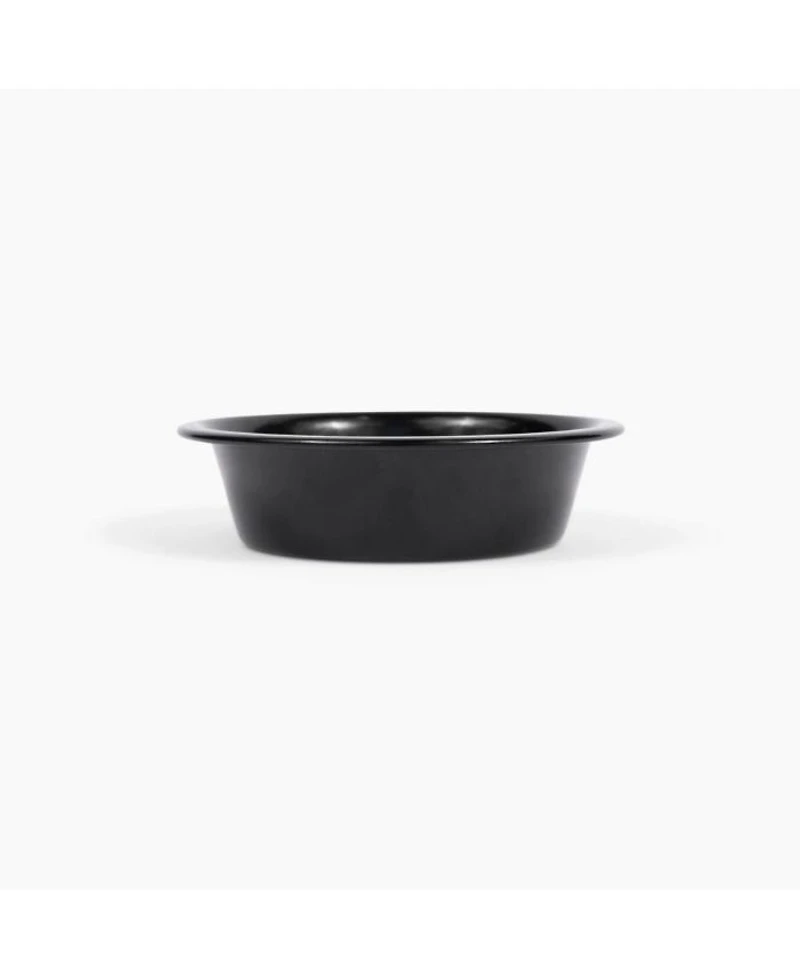 Small Smoke Bronze Double Bowl Pet Feeder, 1 Pint Bowls
