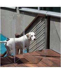 Clear Freestanding Pet Gate Zig Zag