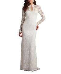 Heiss Embroidered Illusion Gown