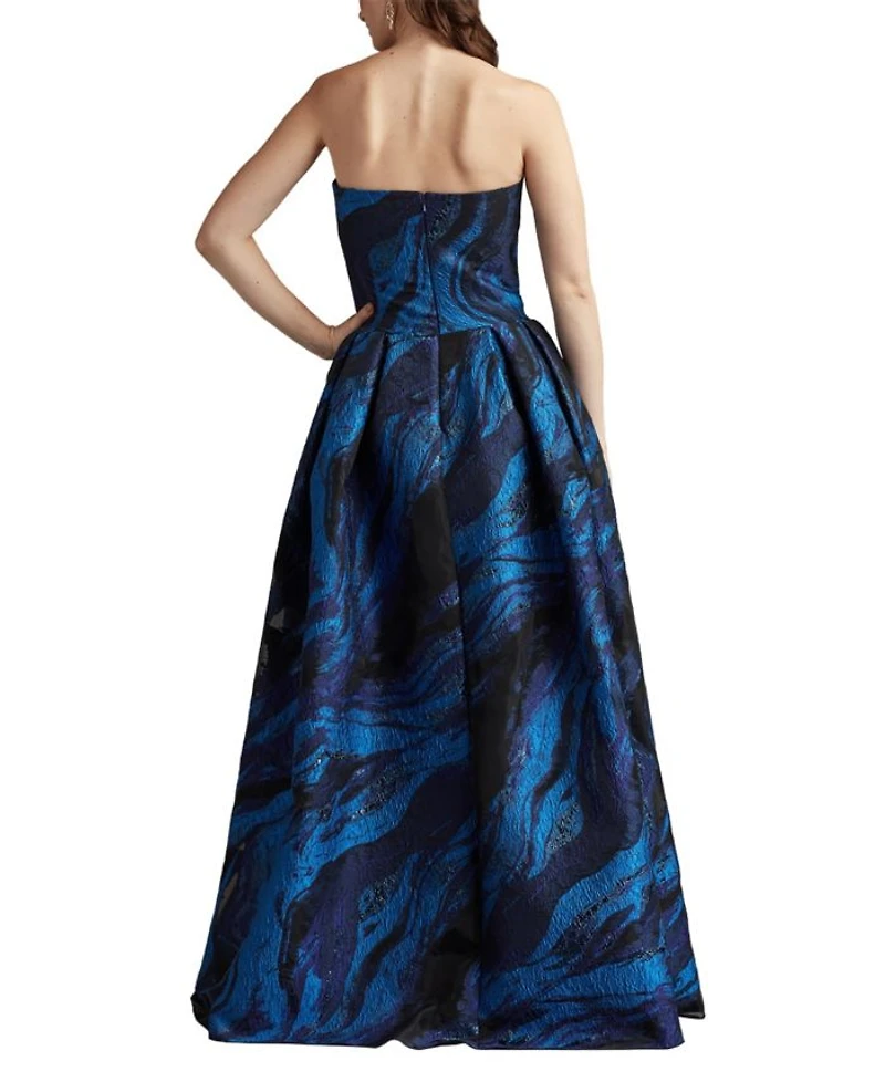 Valora Strapless Jacquard Ball Gown
