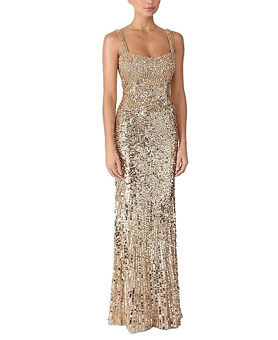 Jenny Packham Mirabeau Sequin-Embellished Dress