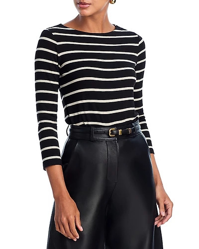L'Agence Lucille Boatneck Striped Shirt