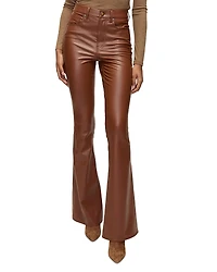 Veronica Beard Beverly Faux Leather Flare Pants
