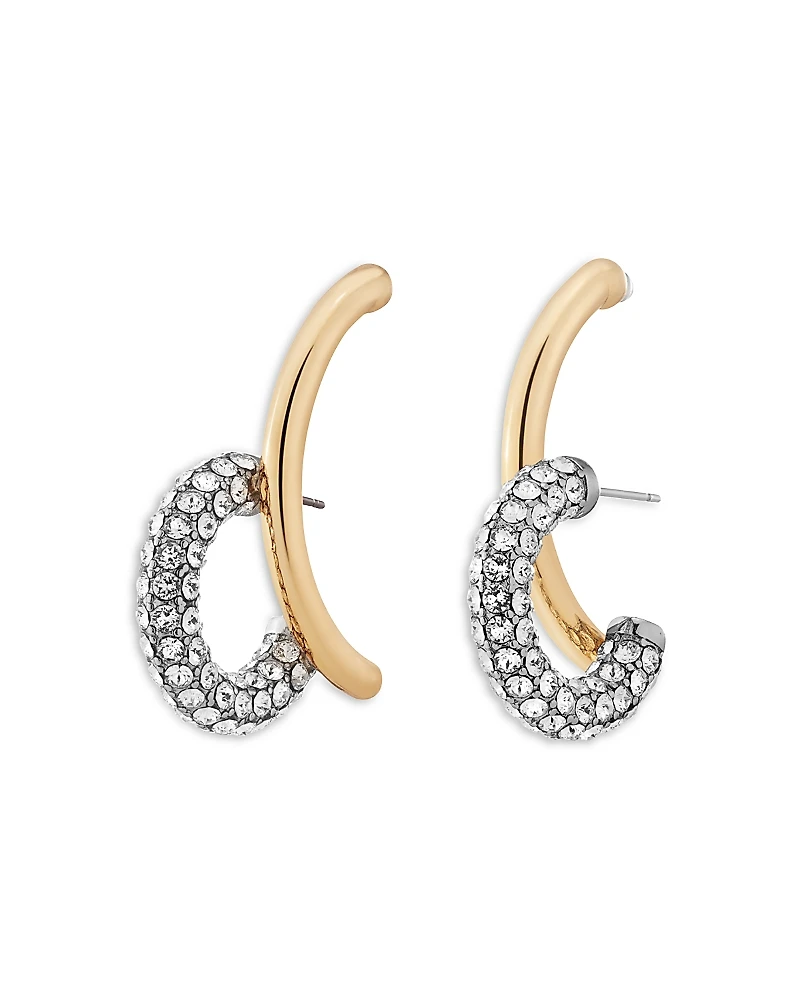Demarson Marisa Pave Double Row Earrings