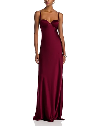 L'Agence Sayla Silk Maxi Dress