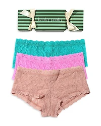 Hanky Panky Signature Lace Mid Rise Boy Shorts, Pack of 3