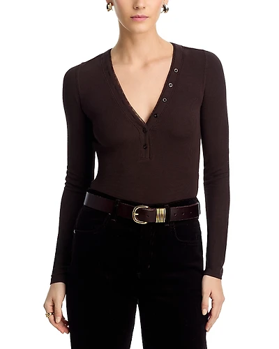 Frame The Mesh Trim Rib Henley