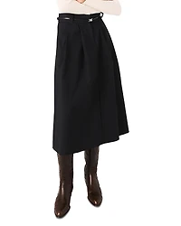 Maje Jadine Belted Midi Skirt
