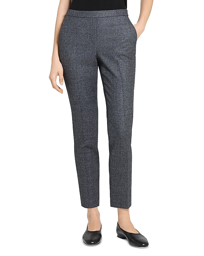 Theory Treeca Pull On Marle Wool Pants