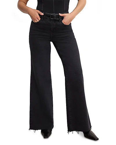 Good American Soft Tech Petite Palazzo Jeans