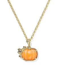 Kendra Scott Orange Mother of Pearl Pumpkin Pendant Necklace