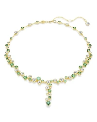 Swarovski Constella White & Green Crystal Lariat Necklace, 14.87-17.75