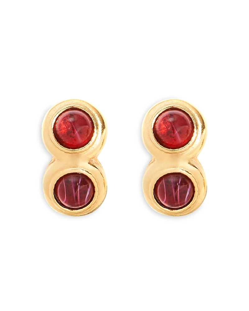 Ben Amun Red Stone Clip On Earrings