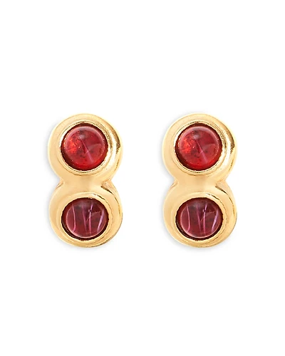 Ben Amun Red Stone Clip On Earrings