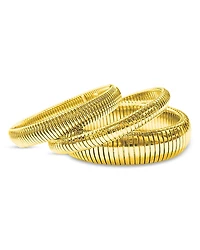 Ben Amun Ridged Bangle Bracelets, Set of 3