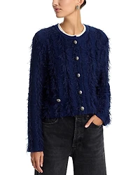 Kobi Halperin Lyra Eyelash Button Front Cardigan