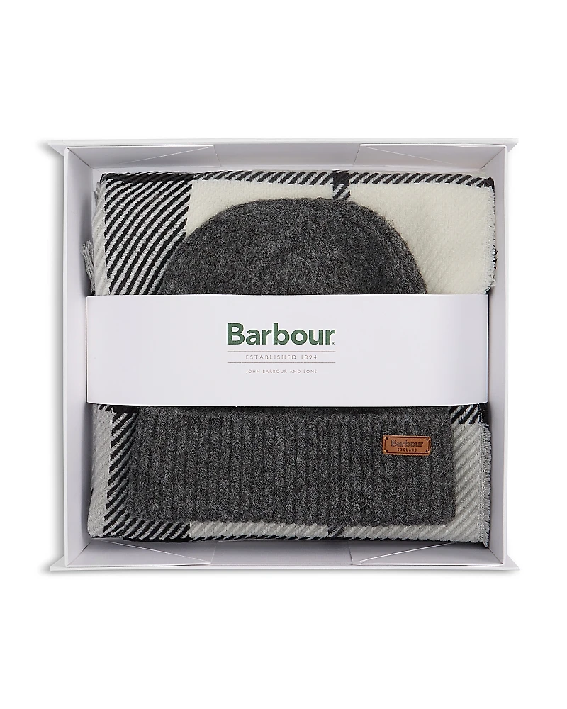 Barbour Pendle Knit Beanie & Scarf Set