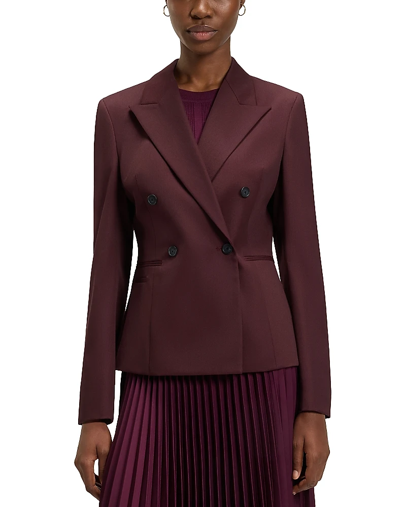 Boss Jiamia Double Breasted Peak Lapel Blazer