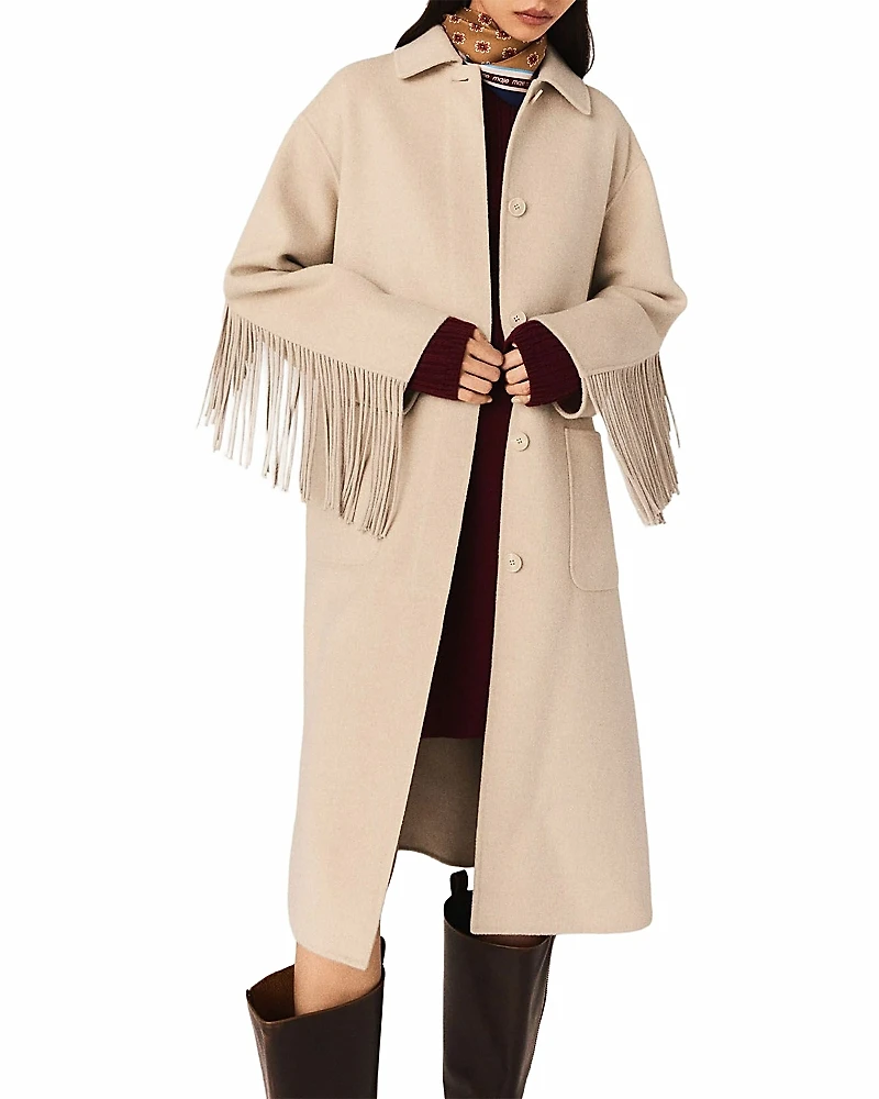 Maje Fringe Coat