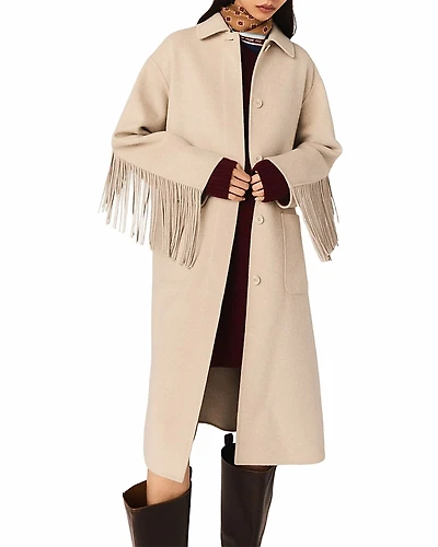 Maje Fringe Coat