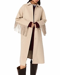 Maje Fringe Coat