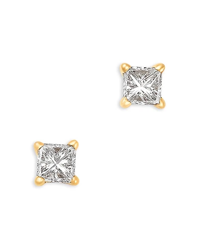 Bloomingdale's Fine Collection Diamond Princess Cut Stud Earrings