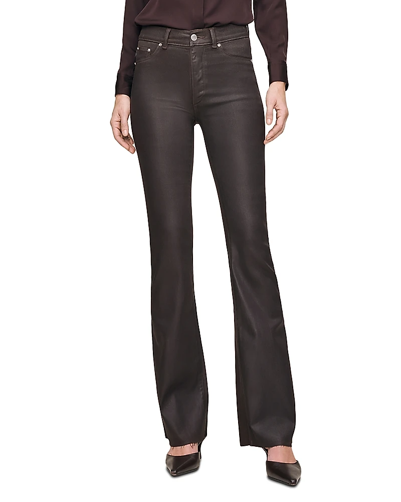 DL1961 Bridget Boot High Rise Instasculpt Coated Jeans