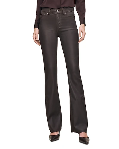 DL1961 Bridget Boot High Rise Instasculpt Coated Jeans