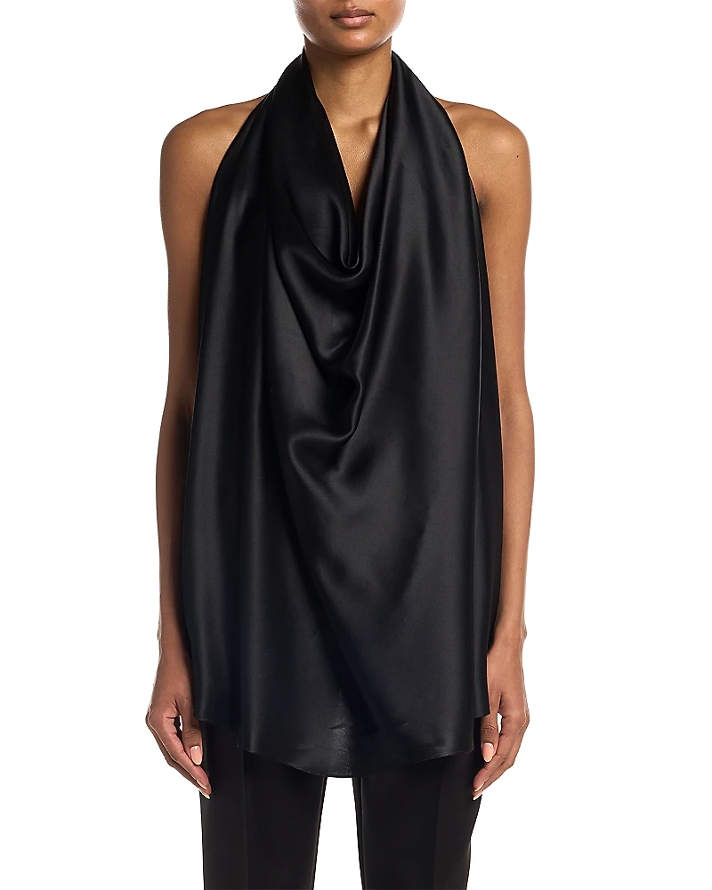 Wardrobe. nyc Silk Satin Halter Blouse