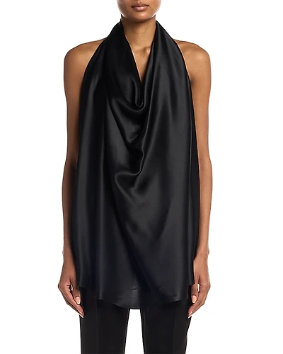 Wardrobe. nyc Silk Satin Halter Blouse
