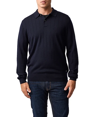 Rodd & Gunn Murdoch Textured Wool Polo Sweater