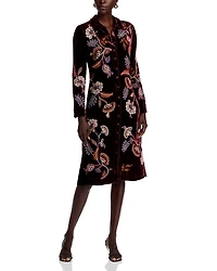 Johnny Was Velvet Shirt Dress