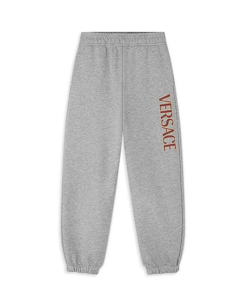 Versace Unisex Melange Fleece Logo Print Sweatpants - Little Kid, Big Kid
