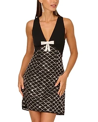 Adrianna By Papell Sequined Mini Dress