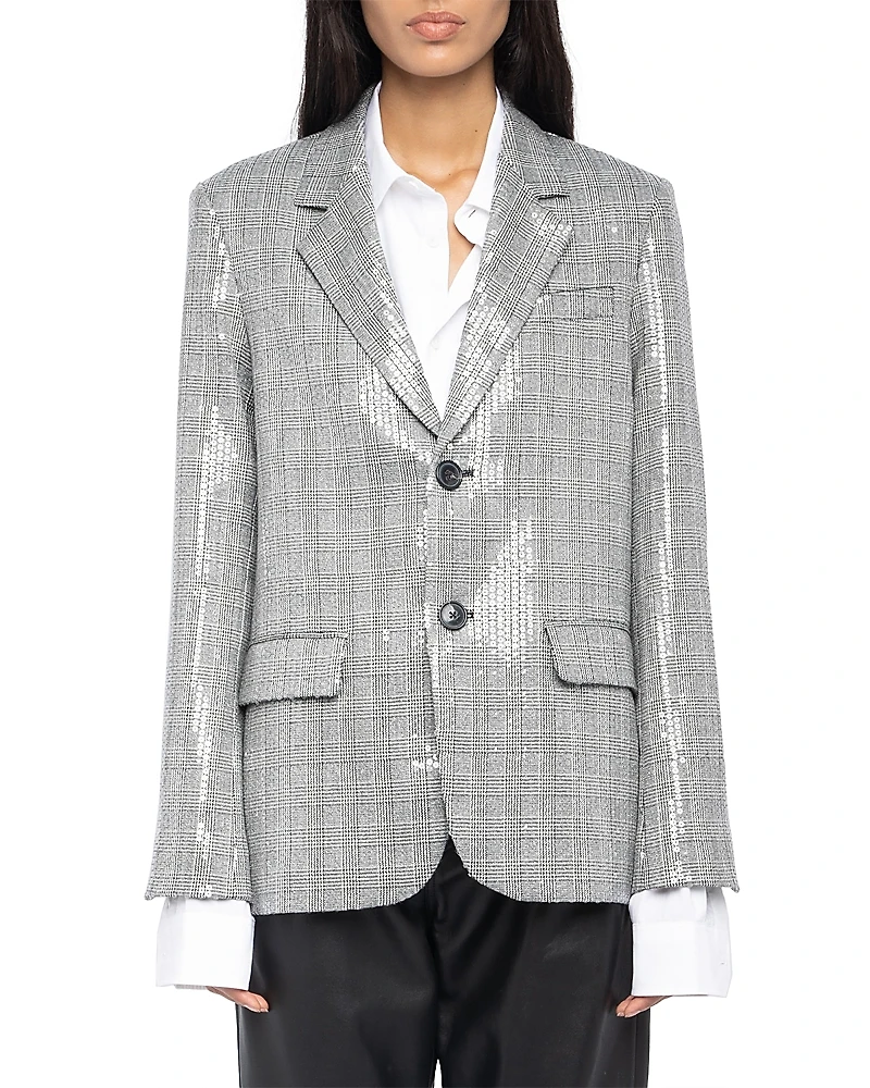 Zadig & Voltaire Vanille Sequined Blazer