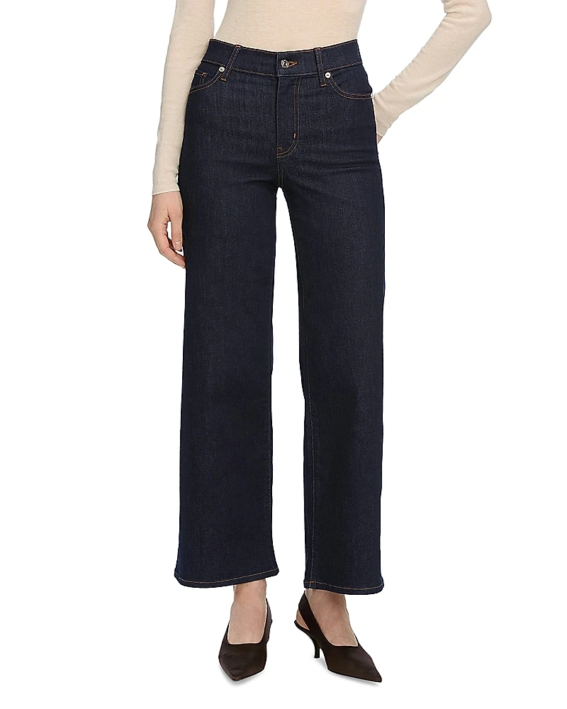 Frame Le Slim High Rise Palazzo Crop Jeans