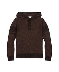 Hope & Henry Boys' Organic Long Sleeve Hooded Henley Sweater - Little Kid, Big Kid