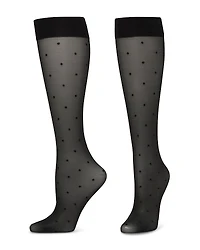 Hue Sheer Dot Knee High Socks