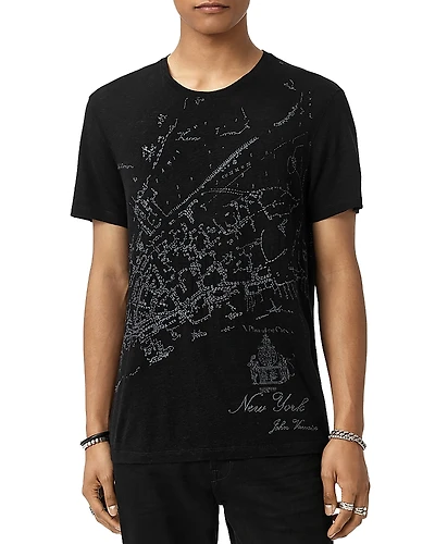 John Varvatos New York Embroidered Tee