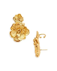 Aqua x Angelica Hicks Flower Leaf Statement Stud Earrings - Exclusive