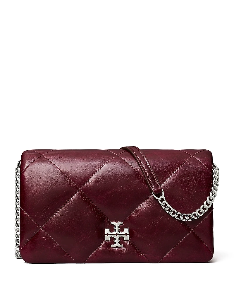 Tory Burch Kira Diamond Quilted Wallet On A Chain