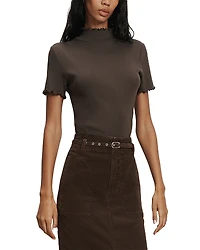 Veronica Beard Harden Mock Neck Top