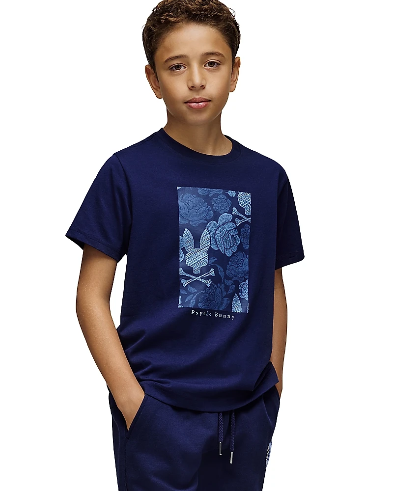 Psycho Bunny Boys' Rowen Pima Cotton Graphic Tee - Little Kid, Big Kid