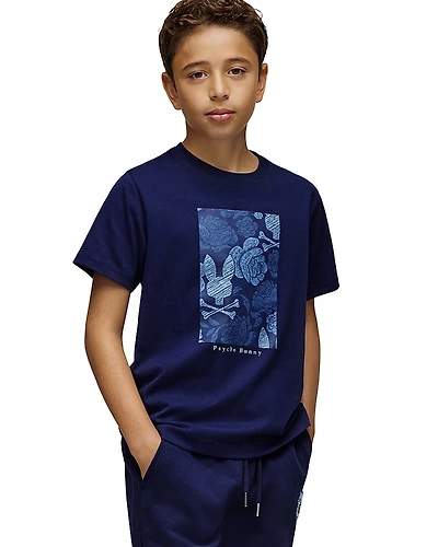Psycho Bunny Boys' Rowen Pima Cotton Graphic Tee - Little Kid, Big Kid