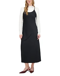 Point Satin Slip Dress