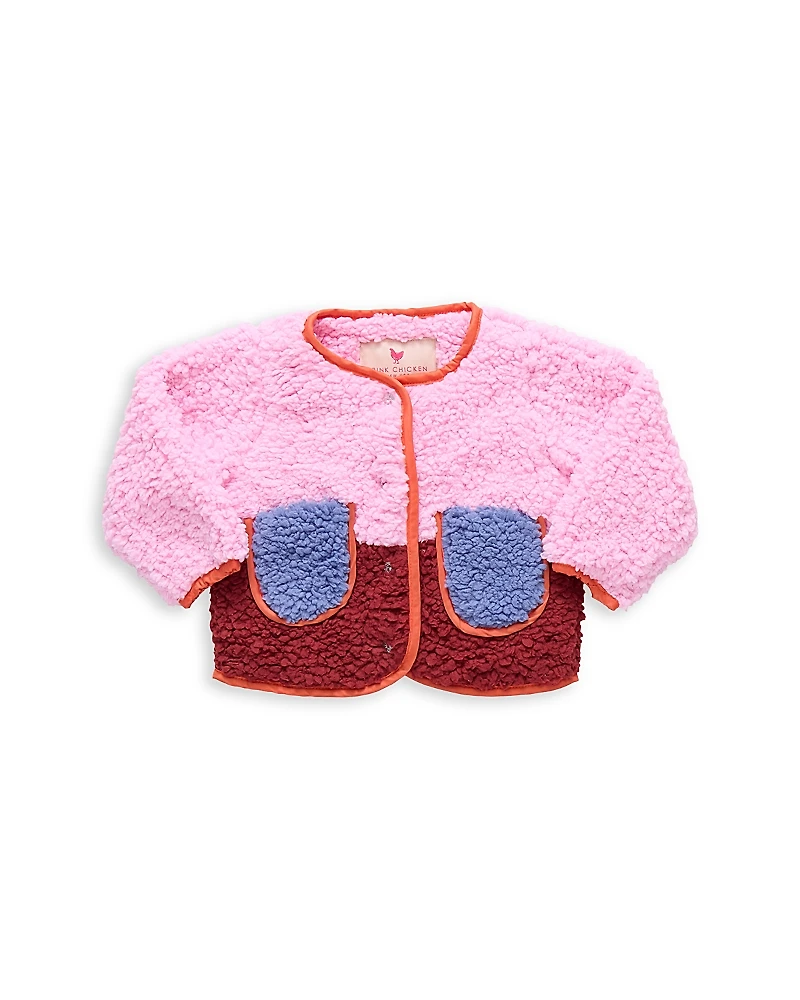 Pink Chicken Girls' Ruth Fleece Color Blocked Jacket - Baby